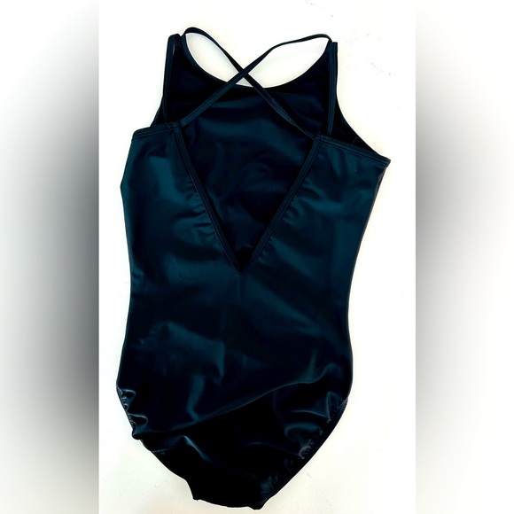 Sunshine line black strappy leotard - Picture 2 of 2